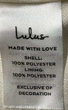 Load image into Gallery viewer, Lulus Womens Beige Lace Embroidered Long Sleeve Back Zip Mini Dress Size S