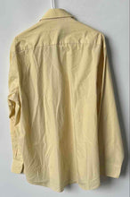 Load image into Gallery viewer, Diamante Couture Collection Mens Pale Yellow Long Sleeve Dress Shirt Size 17.5