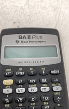 Load image into Gallery viewer, Texas Instruments BA II Plus Professional Financial Calculator Not Tested