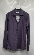 Load image into Gallery viewer, DKNY Mens Multicolor Striped Slim Fit Eight-Way Stretch Dress Shirt Size M