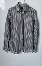 Load image into Gallery viewer, Boss Hugo Boss Mens Green Multiple Striped Long Sleeve Button-Up Shirt Size M