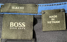 Load image into Gallery viewer, Hugo Boss Mens Dark Blue Cotton Short Sleeve V-Neck Slim Fit T-Shirt Size S