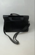 Load image into Gallery viewer, Verano Hill Womens Brittany Black Faux Leather Croc Flap Everyday Tote Purse