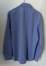 Load image into Gallery viewer, Lucky Brand Mens Blue Geometric Print Long Sleeve Dress Shirt Sz L 16-16.5 32/33