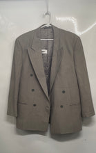 Load image into Gallery viewer, Today's Man Mens Gray Long Sleeve Peak Lapel Double-Breasted Blazer Size 39S