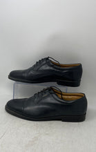 Load image into Gallery viewer, Lotus Bawa Mens Black Leather Cap Toe Lace-Up Oxford Dress Shoes Size 11