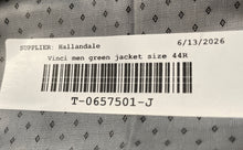 Load image into Gallery viewer, Vinci Mens Green Long Sleeve Notch Lapel Single-Breasted Blazer Size 44R