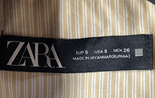 Load image into Gallery viewer, Zara Womens Brown Long Sleeve Button Front Collared Shirt Jacket Size Small