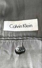 Load image into Gallery viewer, Calvin Klein Mens Blue Wool Notch Lapel Flap Pocket Two-Button Blazer Size 48R