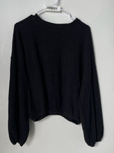 Load image into Gallery viewer, Zara Womens Black Ribbed Knit Long Sleeve Pullover Sweater Size Medium