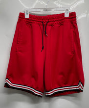 Load image into Gallery viewer, Zara Mens Red Flat Front Regular Fit Drawstring Waist Basketball Shorts Size M