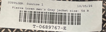 Load image into Gallery viewer, Pierre Loren Mens Gray Notch Lapel Single-Breasted Two-Button Blazer Size 54R