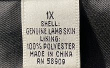 Load image into Gallery viewer, Preston & York Womens Black Leather Long Sleeve Spread Collar Jacket Size 1X