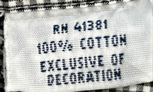 Load image into Gallery viewer, Ralph Lauren Mens Black White Gingham Button-Up Shirt Size Large
