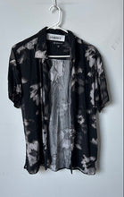 Load image into Gallery viewer, INC International Concepts Mens Black Gray Short Sleeve Button-Up Shirt Size M