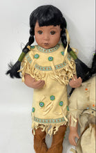 Load image into Gallery viewer, Set Of 2-Piece Assorted Native American Collector Play Dolls In Yellow Dress