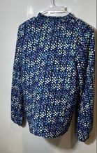 Load image into Gallery viewer, DKNY Womens Blue Long Sleeve V-Neck Elastic Cuff Pullover Blouse Top Size XS