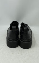 Load image into Gallery viewer, H&M Mens Black Leather Round Toe Lace-Up Low Top Sneaker Shoes Size 9.5