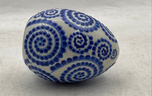Load image into Gallery viewer, White Blue Printed Porcelain Home Decorative Asian Collectible Egg Figurine