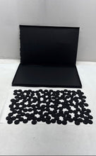 Load image into Gallery viewer, Set Of 2 Pieces Black Matte Silicone Round Mosaic Tile Sheet Placemats