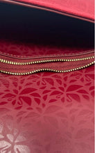 Load image into Gallery viewer, Swarovski Womens Red Inner Pockets Flap Over Lined Envelope Wallet