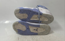Load image into Gallery viewer, Nike Kids Air Jordan 4 Retro White Blue Lace-Up Sneaker Shoes Size 3Y