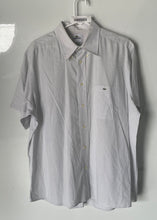 Load image into Gallery viewer, Lacoste Mens White Check Cotton Short Sleeve Collared Button-Up Shirt Size XL 44