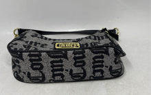 Load image into Gallery viewer, Juicy Couture Womens Black Gray Monogram Inner Zip Pocket Shoulder Bag