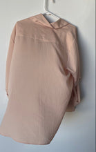Load image into Gallery viewer, Calvin Klein Womens Peach Long Sleeve Front Lace Up Collared Blouse Top Size 2X