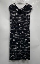 Load image into Gallery viewer, Lauren Ralph Lauren Womens Black White Collarless Pullover Sheath Dress Size 14