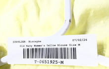 Load image into Gallery viewer, Old Navy Womens Yellow Classic Long Sleeve Collared Button-Up Shirt Size Medium