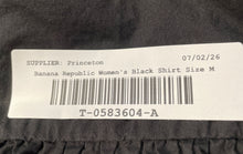 Load image into Gallery viewer, Banana Republic Womens Black Cotton Long Sleeve Button-Up Shirt Size Medium