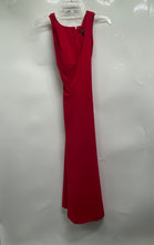 Load image into Gallery viewer, Maggy London Womens Red Sleeveless V-Neck Back Zip Maxi Dress Size 4
