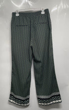 Load image into Gallery viewer, H&M Womens Green Geometric Print Regular Fit Wide-Leg Dress Pants Size 10