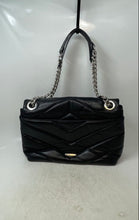 Load image into Gallery viewer, Rebecca Minkoff Womens Edie Black Leather Quilted Double Handle Shoulder Handbag