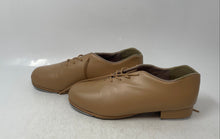 Load image into Gallery viewer, Capezio Womens Tele Tone Brown Faux Leather Round Toe Lace-Up Tap Shoes Size 8M