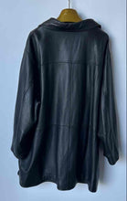 Load image into Gallery viewer, Centigrade Womens Black Long Sleeve Button Front Leather Jacket Size 3X