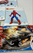 Load image into Gallery viewer, Lot Of 5 Pcs Assorted Lego Marvel Large Print Mixed Instruction Manuals Ages 3+