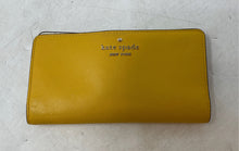 Load image into Gallery viewer, Kate Spade New York Womens Yellow Saffiano Leather ID Window Bifold Wallet