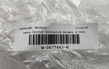 Load image into Gallery viewer, Set Of 2 Pcs Lenox Carlton Cream Gold-Tone Porcelain Candlestick Holders