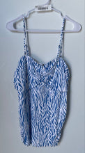 Load image into Gallery viewer, Diane Von Furstenberg Womens Blue White Animal Pullover Tank Top Size XL W/ Tag