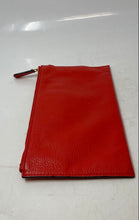 Load image into Gallery viewer, Michael Kors Womens Fulton Orange Gold-Tone Logo Leather Wristlet Wallet