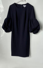 Load image into Gallery viewer, Calvin Klein Womens Dark Blue Round Neck Back-Zip Sheath Dress Size 8