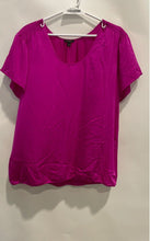 Load image into Gallery viewer, Ann Taylor Womens Pink Short Sleeve Round Neck Casual Blouse Top Size XL