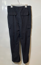Load image into Gallery viewer, Zara Mens Black Pockets Stretch Flat Front Straight Leg Cargo Pants Size 12