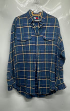 Load image into Gallery viewer, Tommy Hilfiger Mens Blue Yellow Plaid Cotton Button-Up Shirt Size Medium