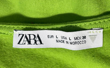 Load image into Gallery viewer, Zara Womens Green Sleeveless Halter Neck Pullover Bodycon Dress Size Large