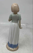 Load image into Gallery viewer, Wellington Collection Girl With Cat And Flower Porcelain Figurine Collectible