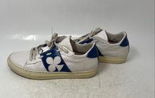 Load image into Gallery viewer, Pratesi Womens White Blue Leather Lace-Up Low Top Sneakers Shoes Size EUR 38