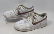 Load image into Gallery viewer, Nike Boys Dunk Low DH9765-100 White Leather Lace-Up Sneakers Shoes Size 5.5Y
